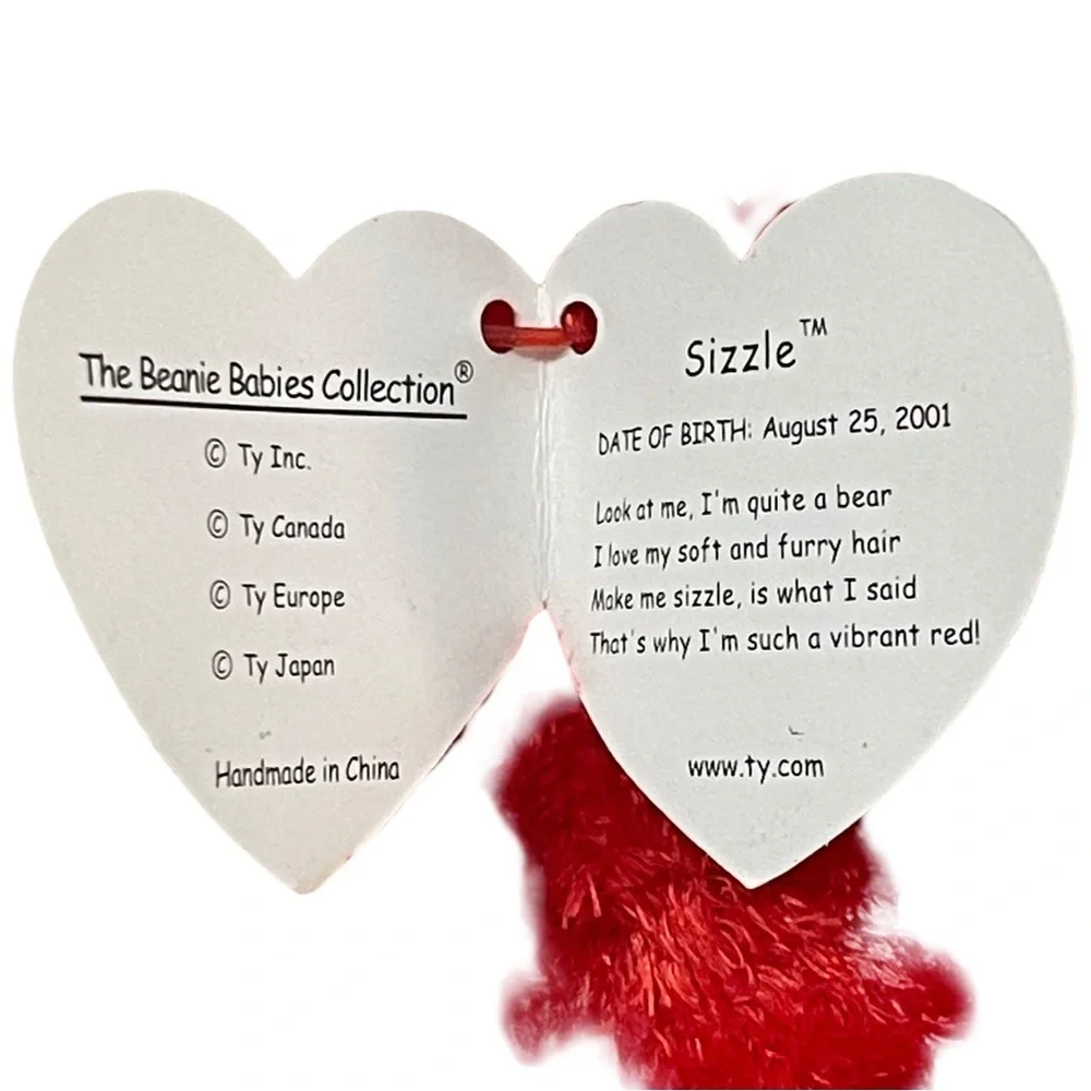 TY Beanie Baby - SIZZLE the Bear (8.5 inch) - MWMT's